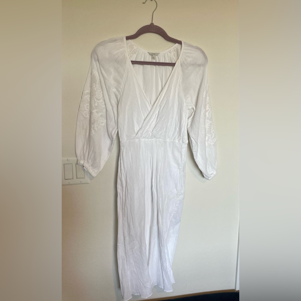 Joie Lidayne embroidered wrap midi dress size S